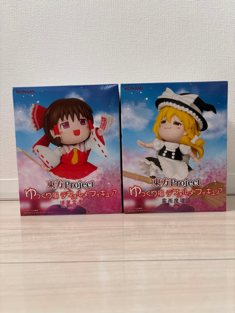 東方プロジェクト ゆっくり風 デフォルメフィギュア 博麗霊夢 霧雨魔