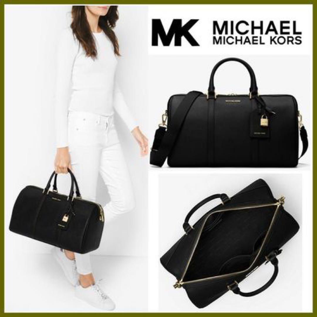 ※ちゅん※ MICHAEL KORS ブラック ボストンバッグ 旅行 Michael Kors(マイケルコース) ボストンバッグ(レディース) - ブランド