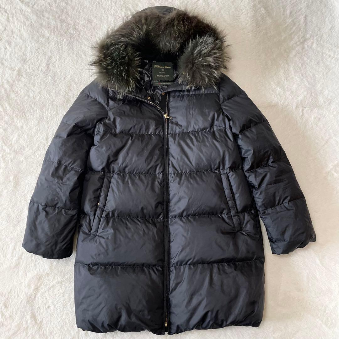 ✨️近年モデル✨ナノユニバース ダウンコート 西川ダウン ファー 2way 黒