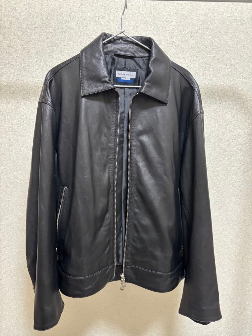 シープレザーライダージャケット ブラック 01 【MAISON SPECIAL】