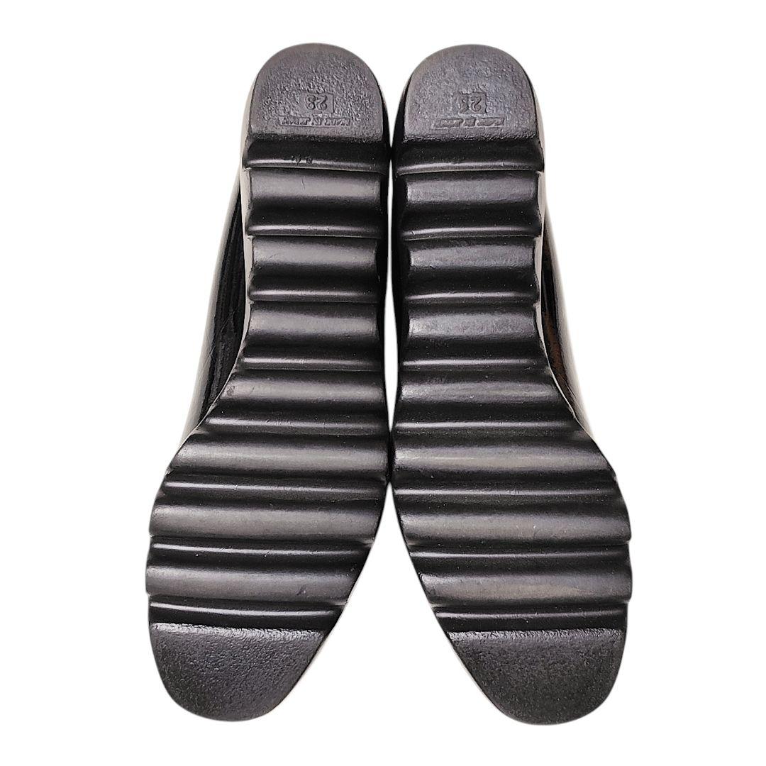 未使用級✨ヒルズアベニュー パンプス ウエッジソール エナメル