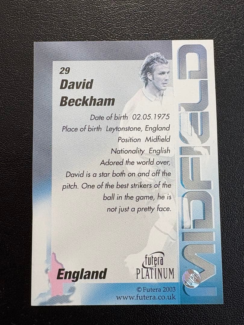 デビッド・ベッカム カード futera PLATINUM イングランド代表 - メルカリ