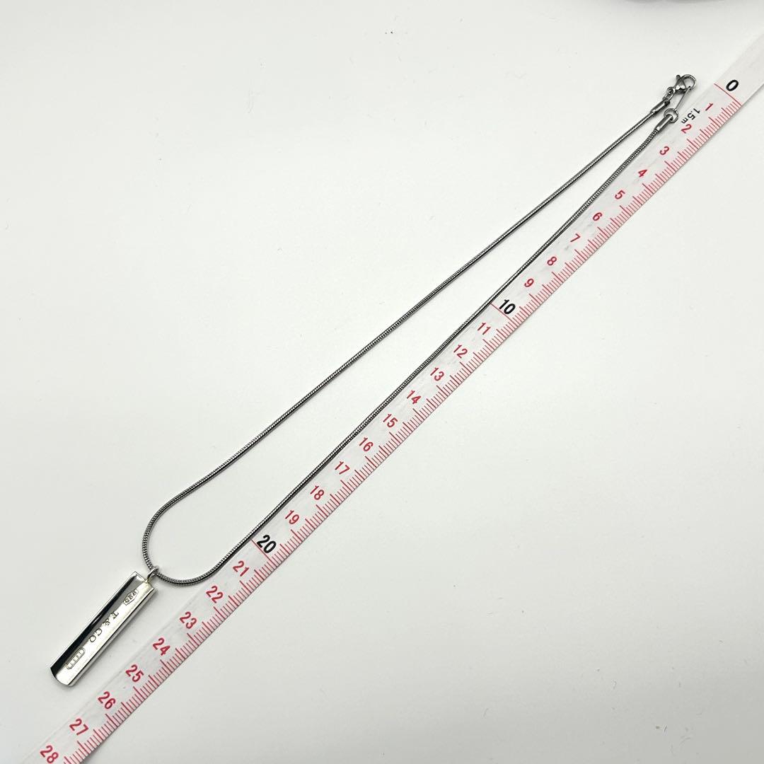美品 ティファニー ナロー バー 1837 ネックレス シルバー 社外