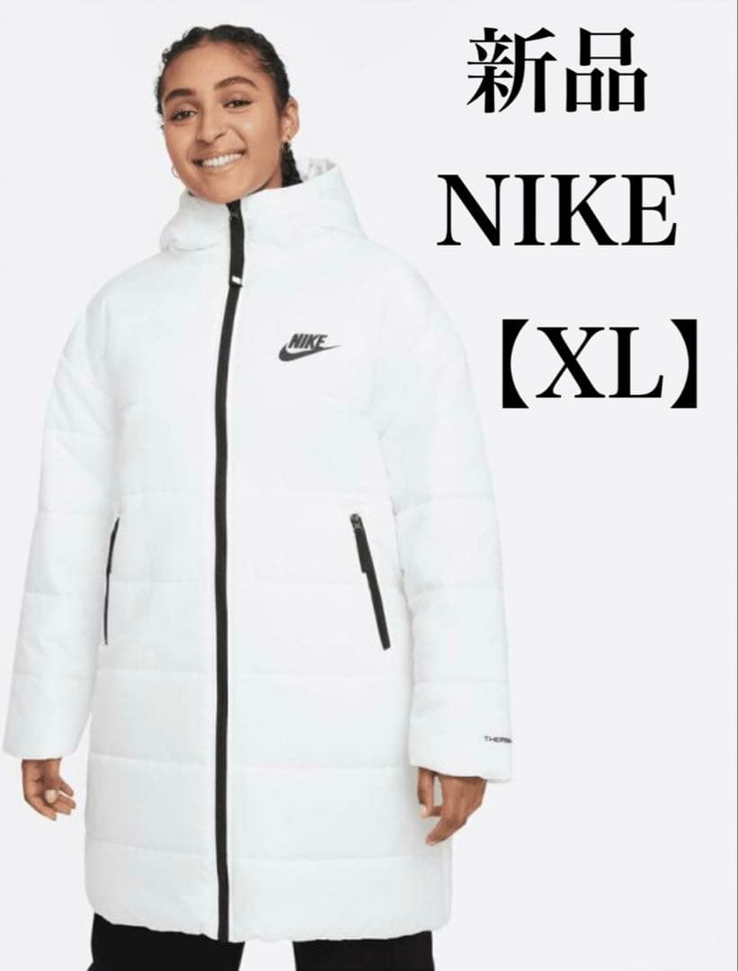 NIKE ナイキ ベンチコート ロングコート 中綿 白 レディース XL - メルカリ