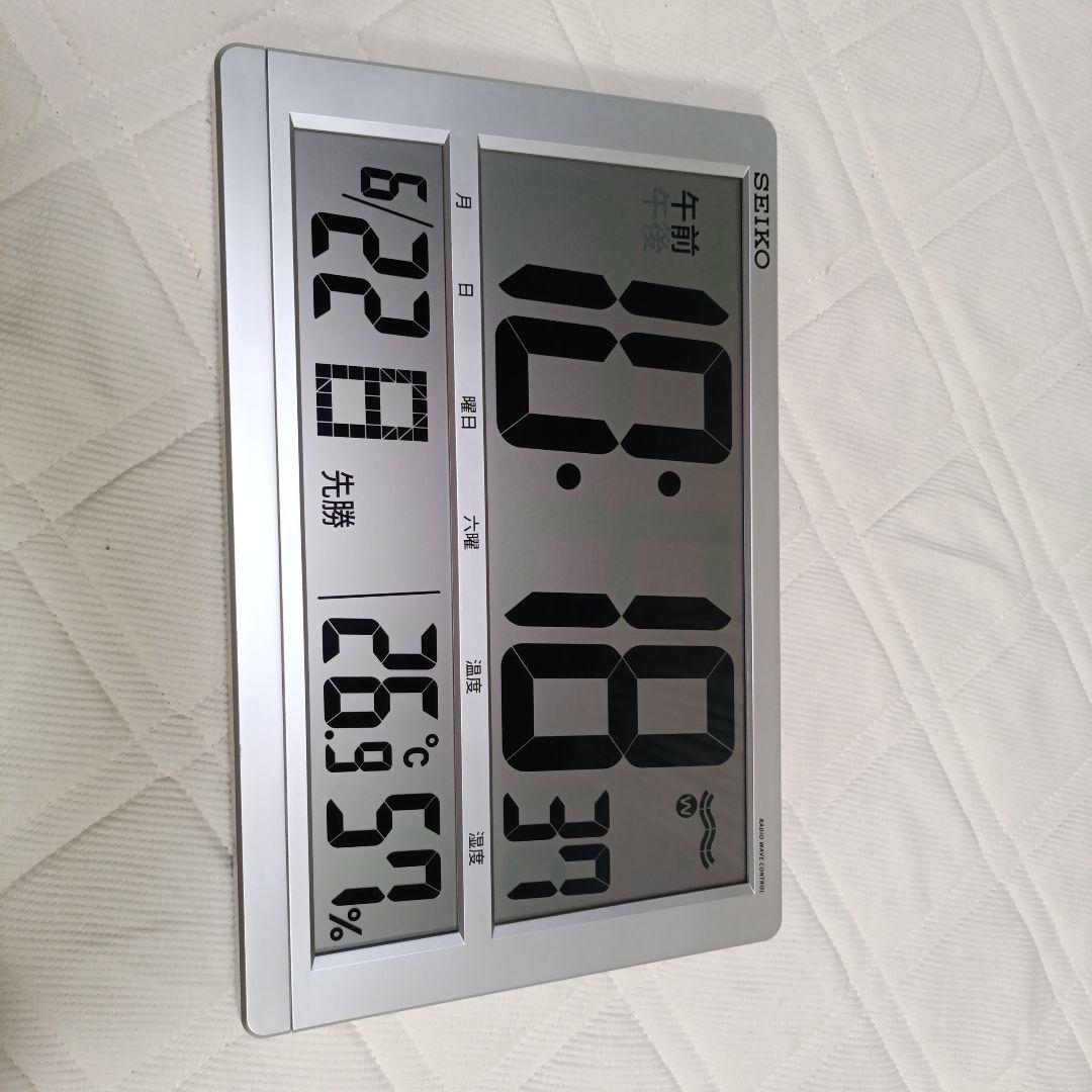 SEIKO デジタル電波置時計 温度湿度計　SQ433S SEIKO（セイコー） 送料無料 掛け時計 置き時計 兼用 デジタル 電波