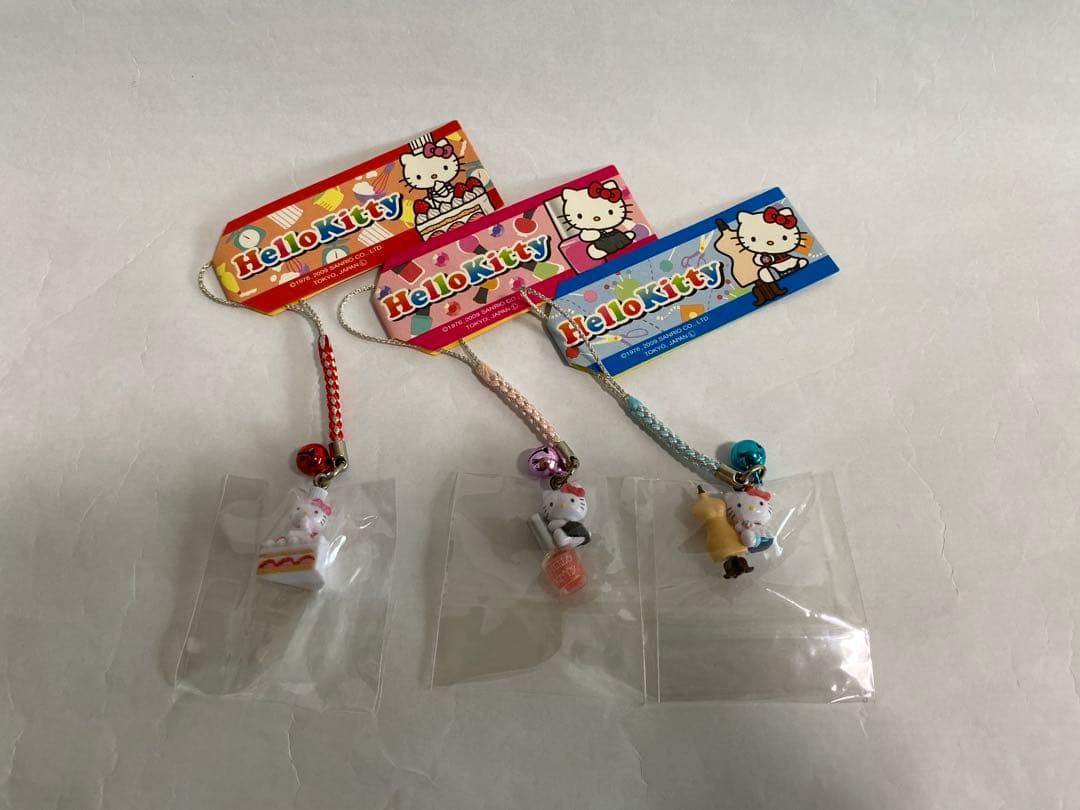 キティ　根付　職業　3セット　スイーツ　アパレル　ネイル 日焼けキティ🎀 ・ ・ #フレンチネイル#ピンクフレンチ#ビジューネイル