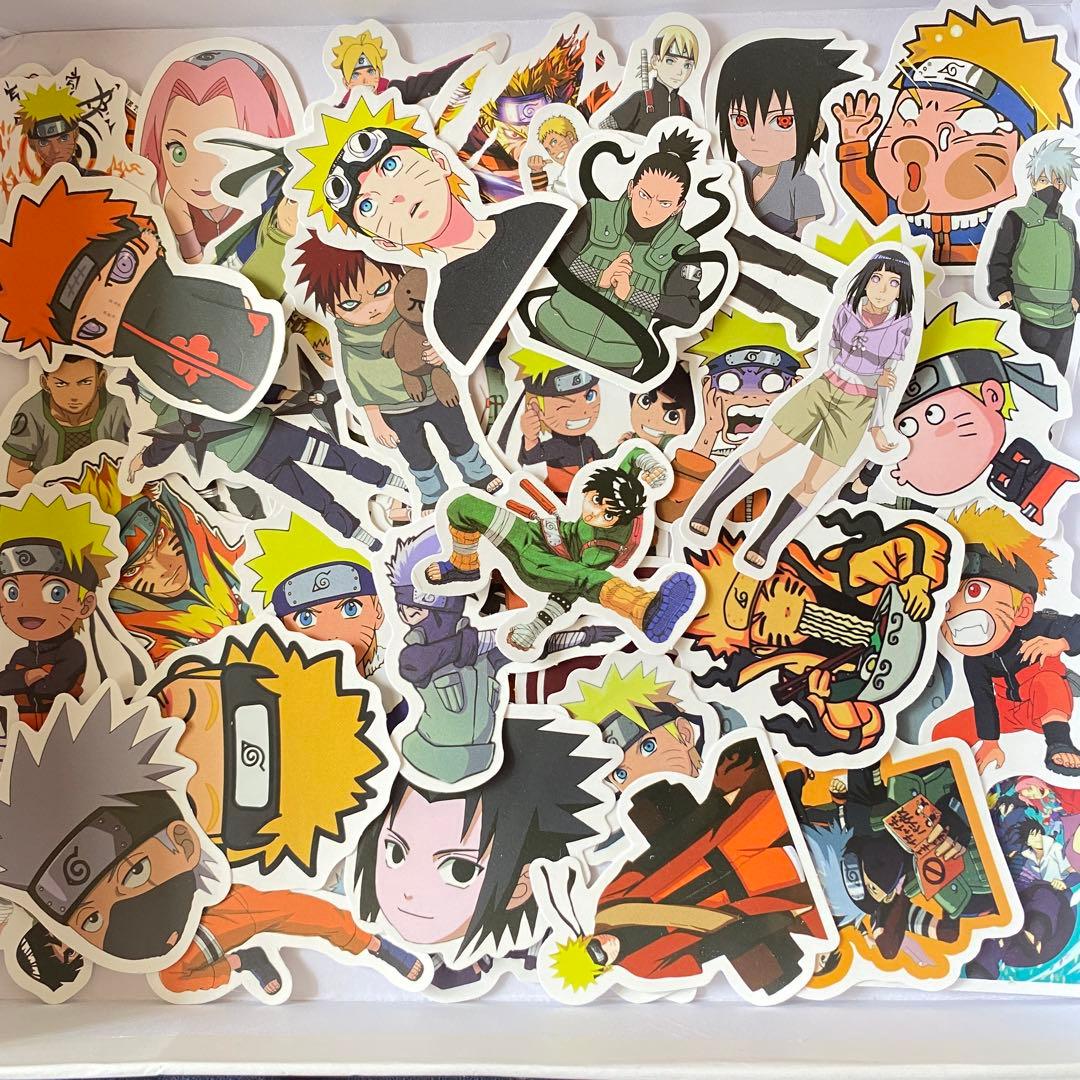 1.ナルトキャラクター ステッカー セット 約50枚 - メルカリ