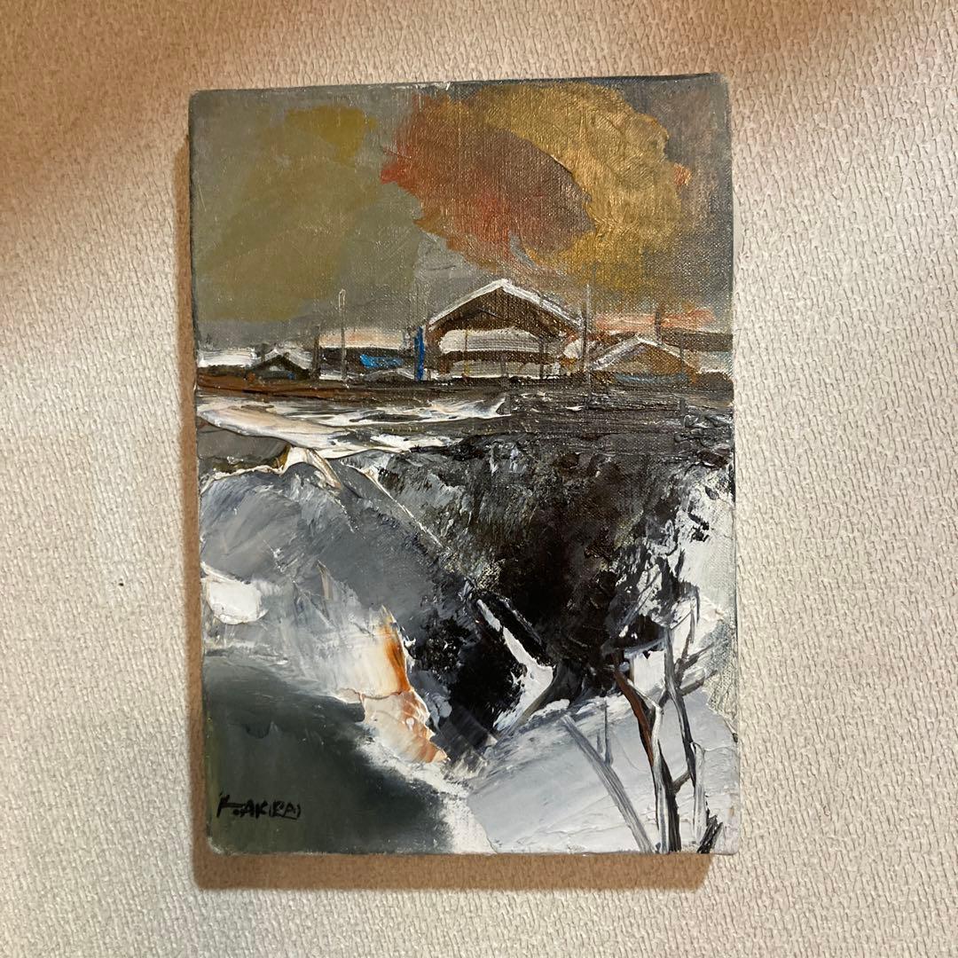 【3万円以下で楽しむ本物の絵画⑧】「崖上の家」小松明画伯　SMサイズ