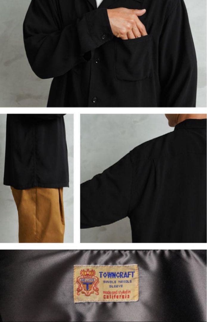 WAIPER×TOWN CRAFT レーヨンオープンカラーシャツ