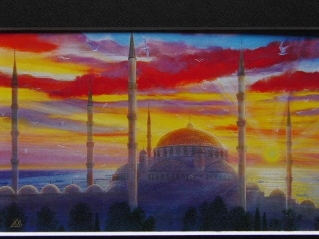 三谷祐資、【東方の光（イスタンブール）】、希少な大判額装用画集より