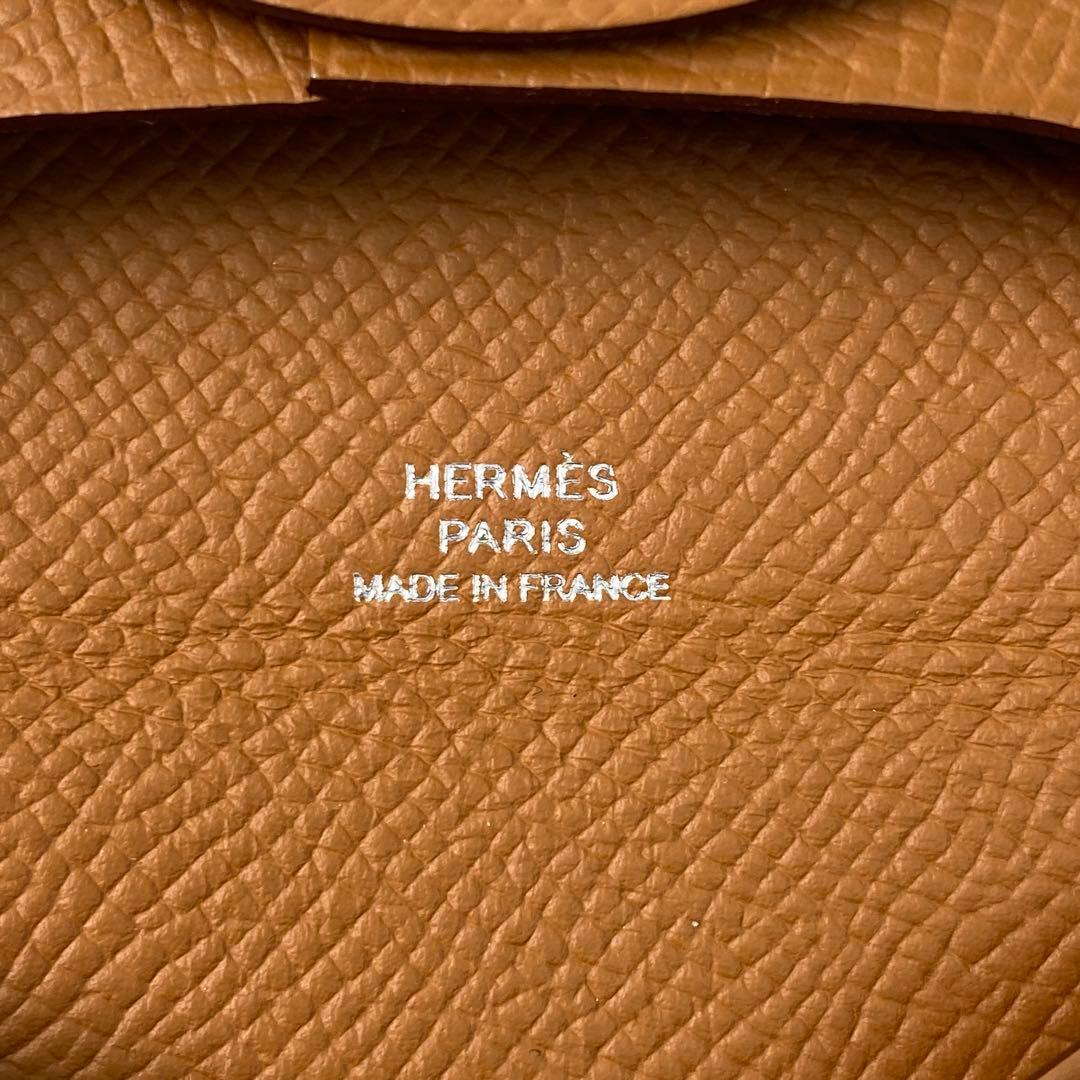 未使用 エルメスHERMES バスティア ゴールド コインケース B刻印