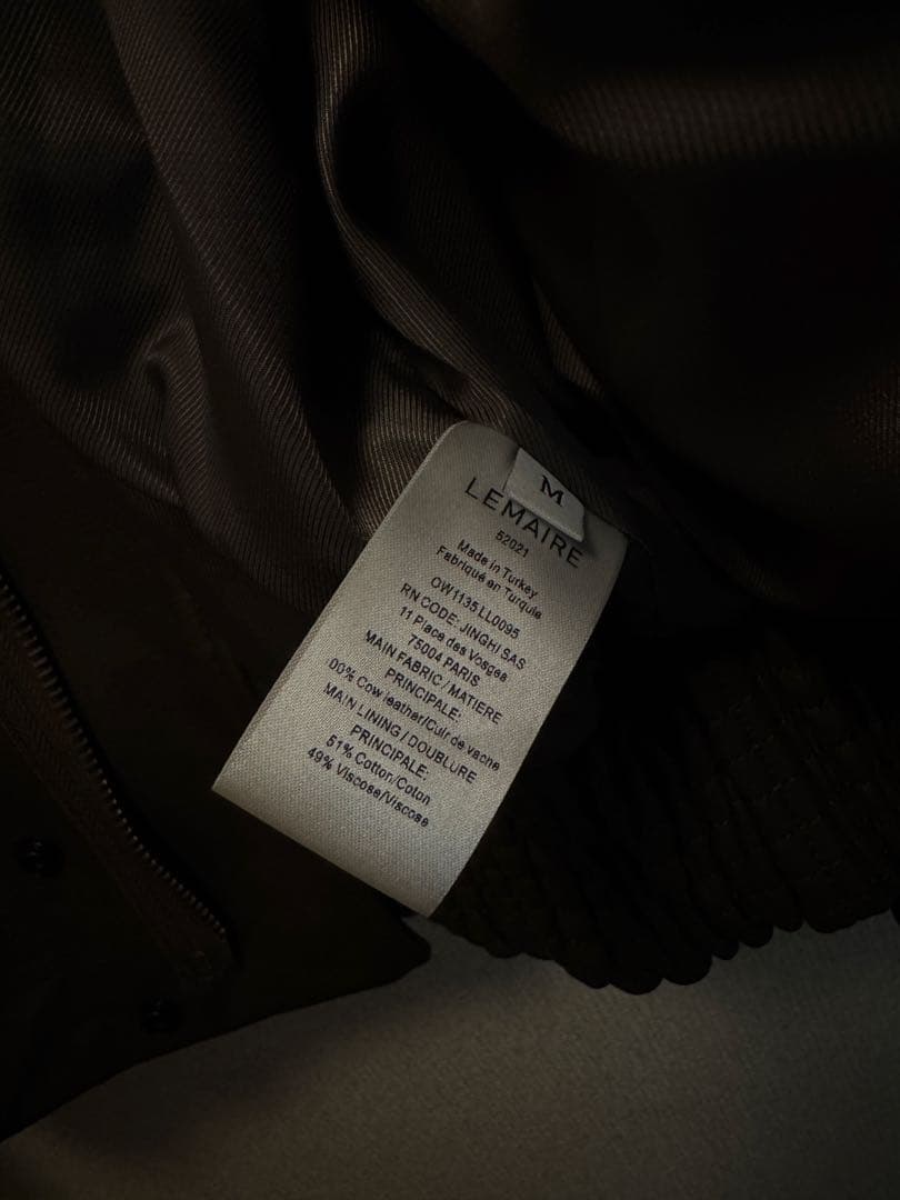 Lemaire 25ss nappa leather jacket Mサイズ - メルカリ