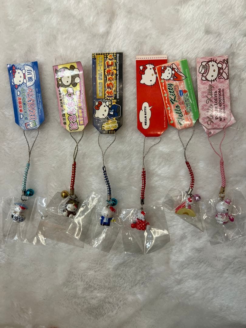 ニ*ト様 ご当地キティ 6点 まとめ売り　ストラップ 根付 セット ご当地 キティ 根付け 13点セット ストラップ まとめ売り 当時物