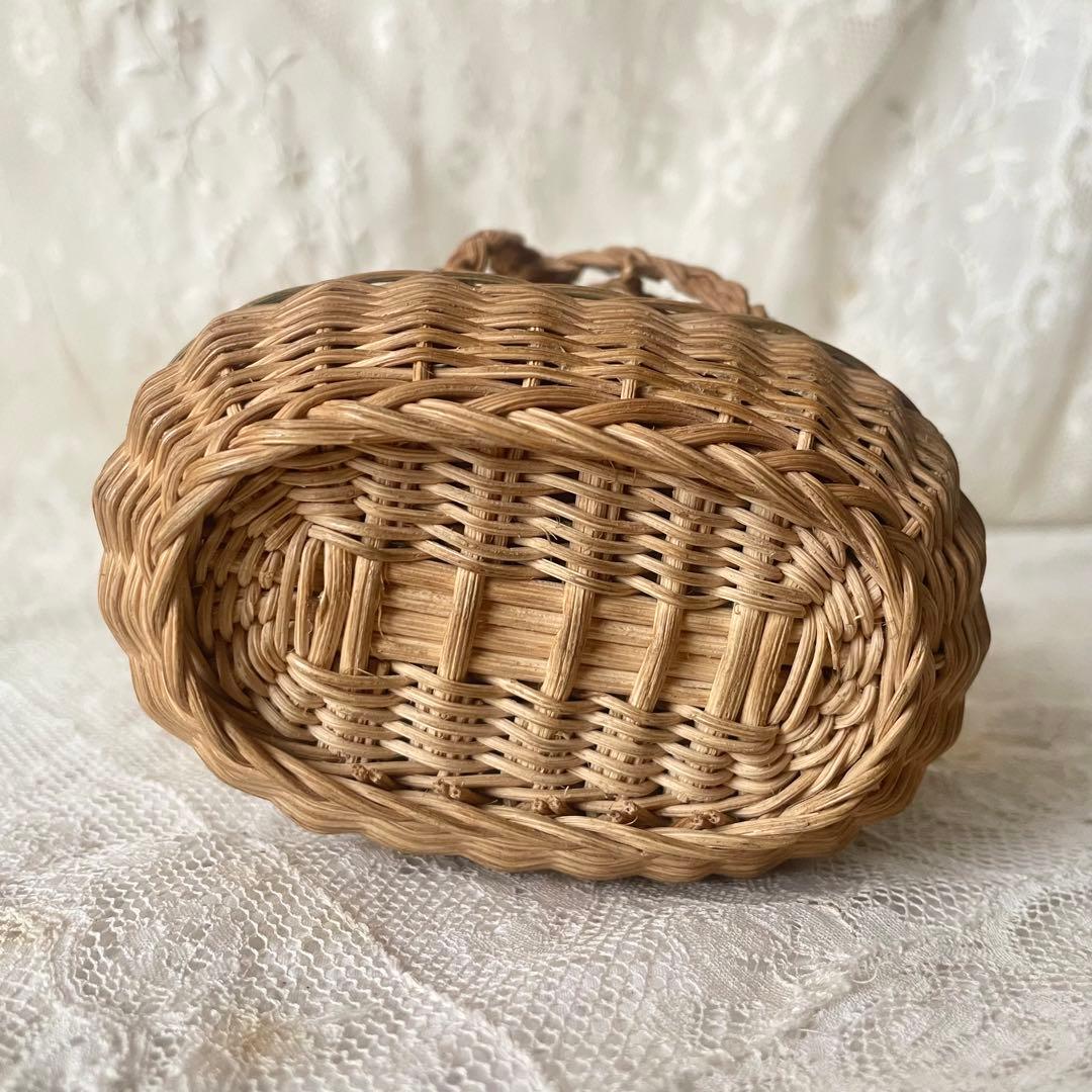 ドールパニエ フランスアンティーク 人形用 ミニ プチ カゴ 籠 かごの