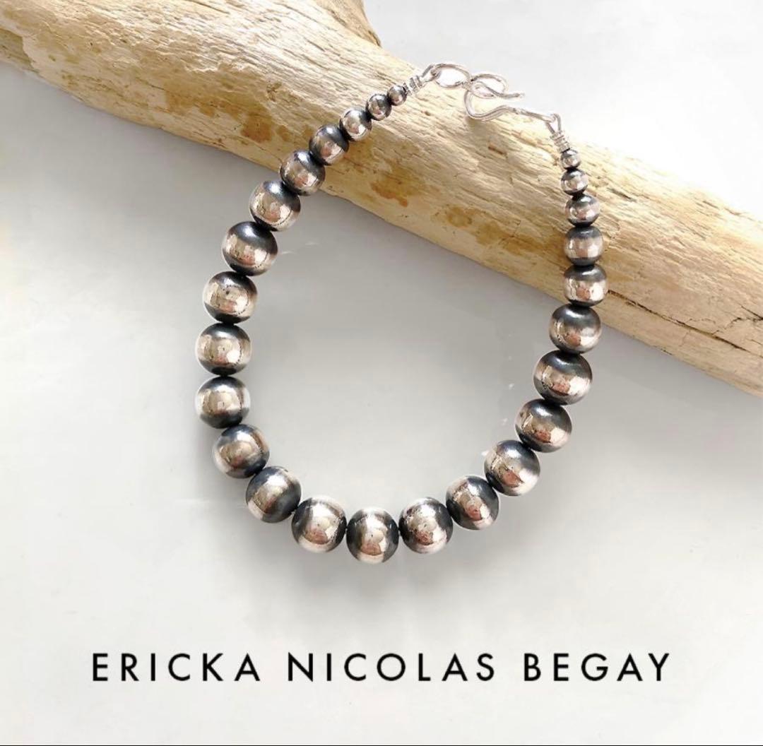 エリカニコラスビゲイ(ENB) ナバホパールブレスレット NAVAJO PEARL SILVER BRACELET 3MM|ナバホパール シルバーブレスレット