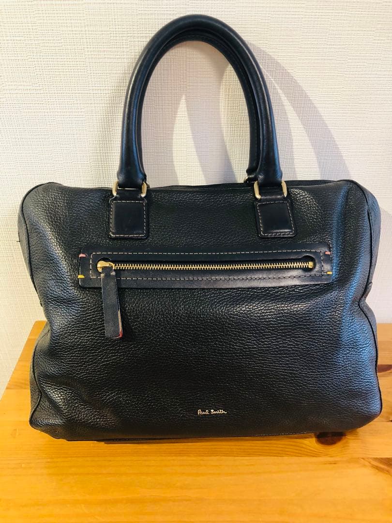 Paul Smith ビジネスバック　レザー　ネイビー