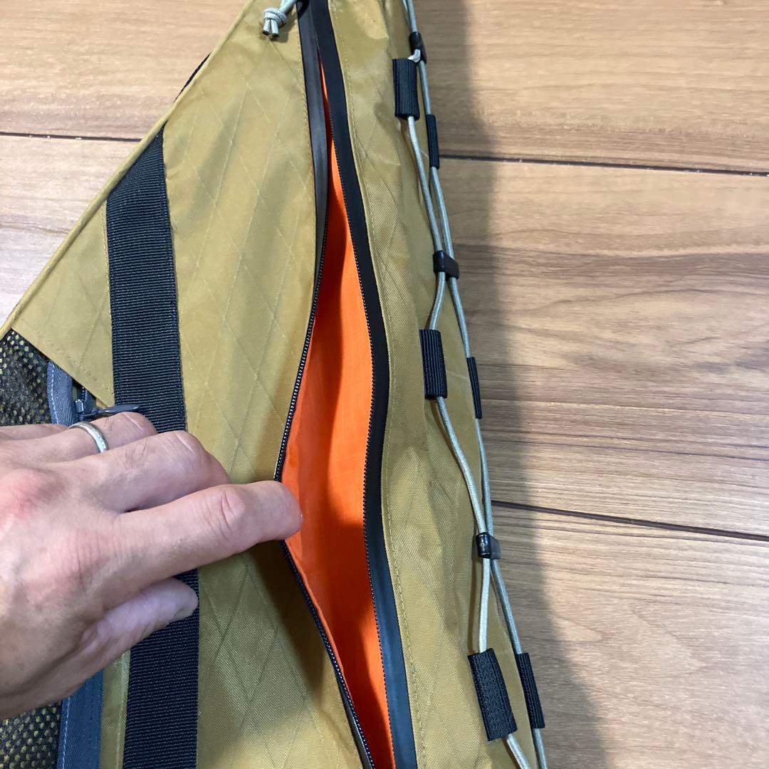 ハンドメイドフルフレームバッグ　X-PAC コヨーテブラウン　43.5cm