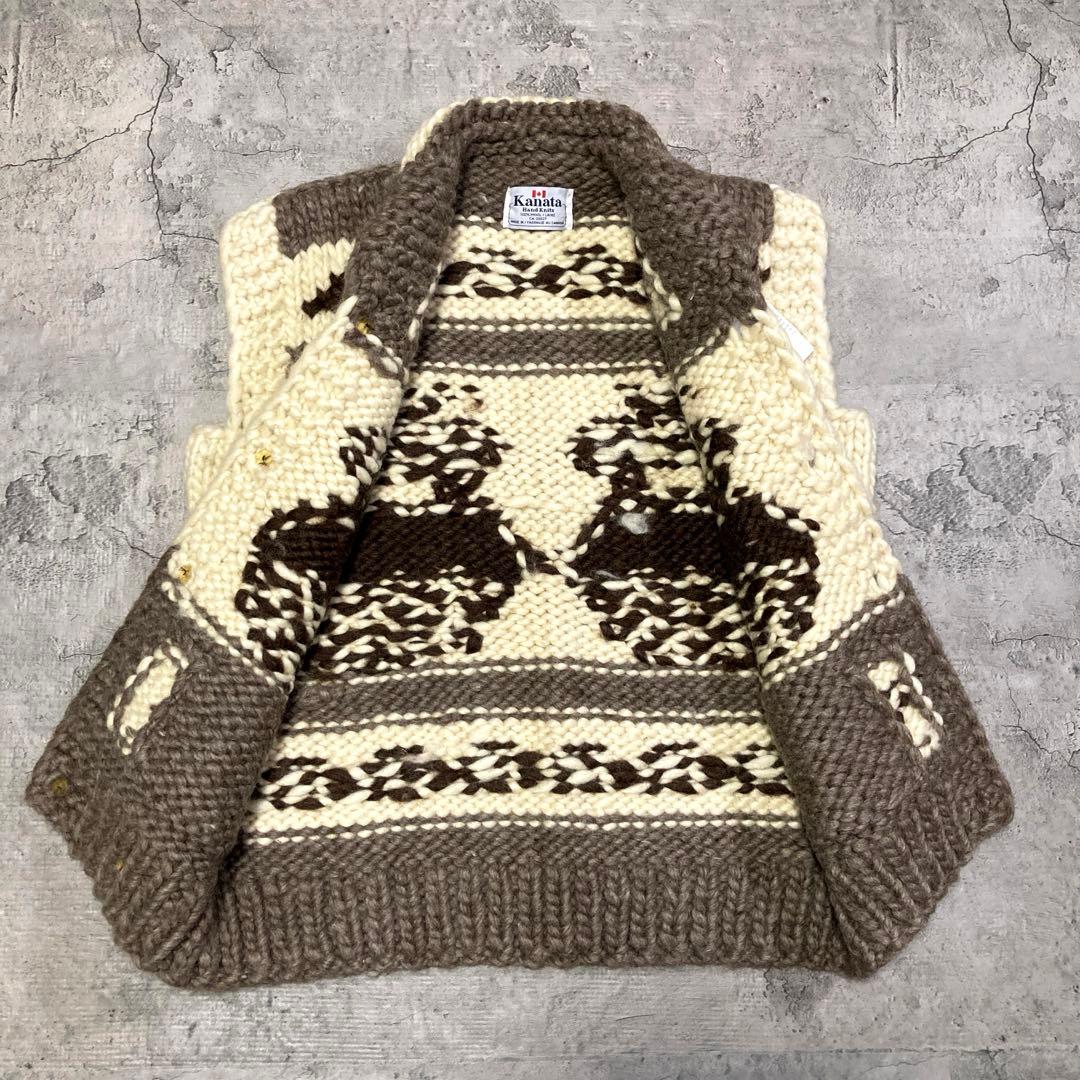 デッドストック】KANATA カナタ カウチンニットベスト - メルカリ