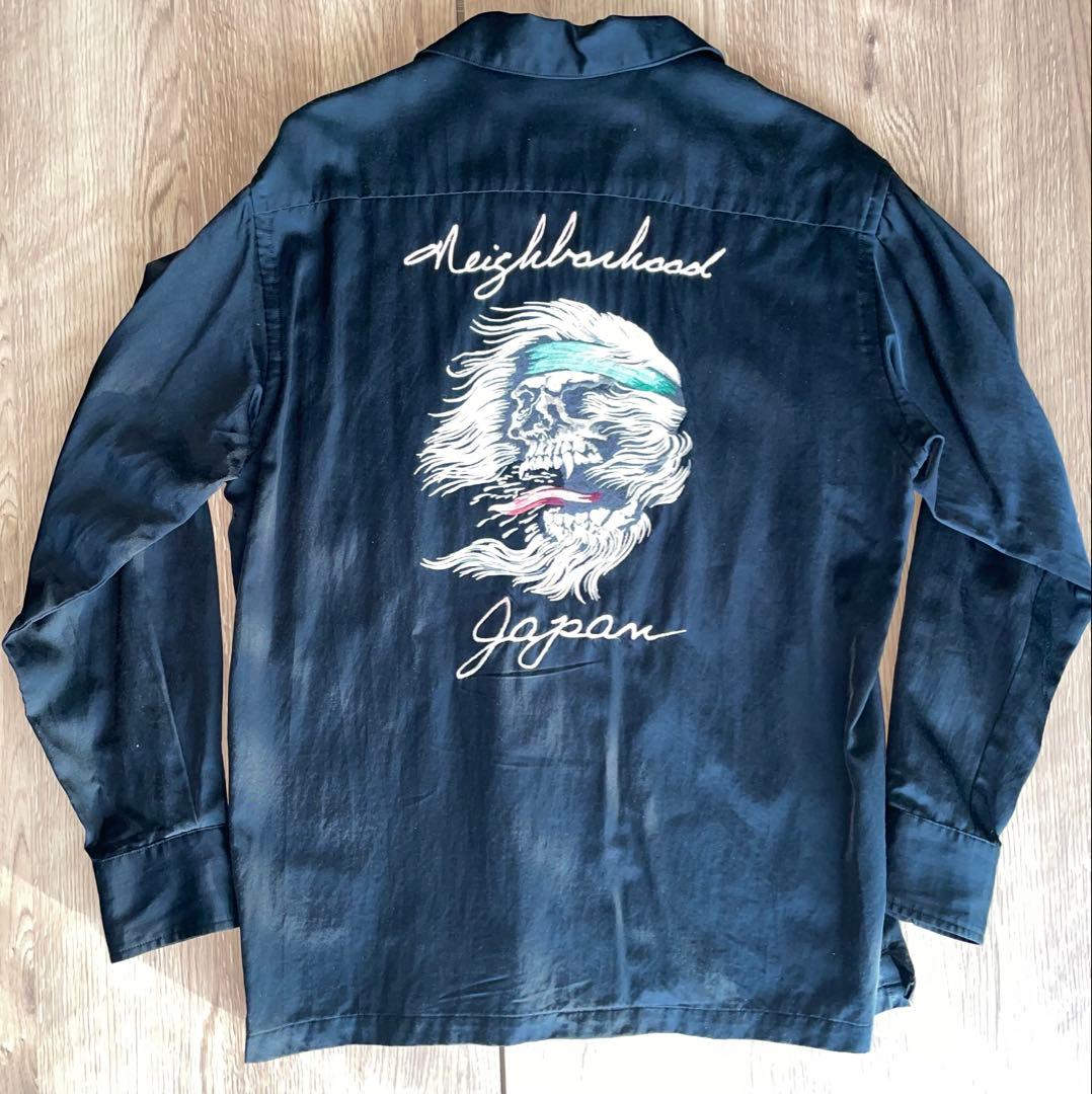 Neighborhood スカルレーヨンシャツ ブラック NEIGHBORHOOD】 ZIP FIELD SHIRT LS [ ¥41,800 tax inc. ] シルケット
