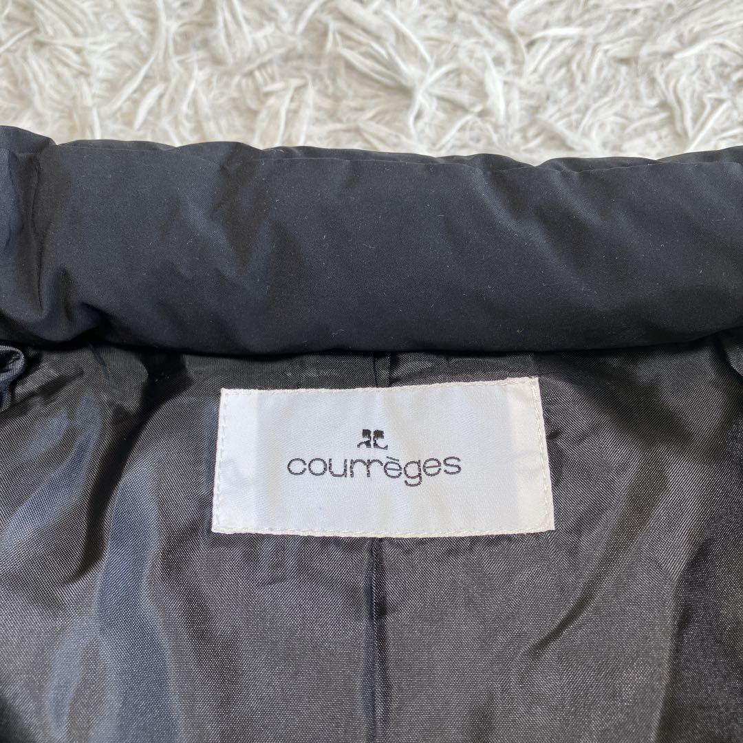 美品 クレージュ ダウンコート ダウンジャケット ロゴプレート