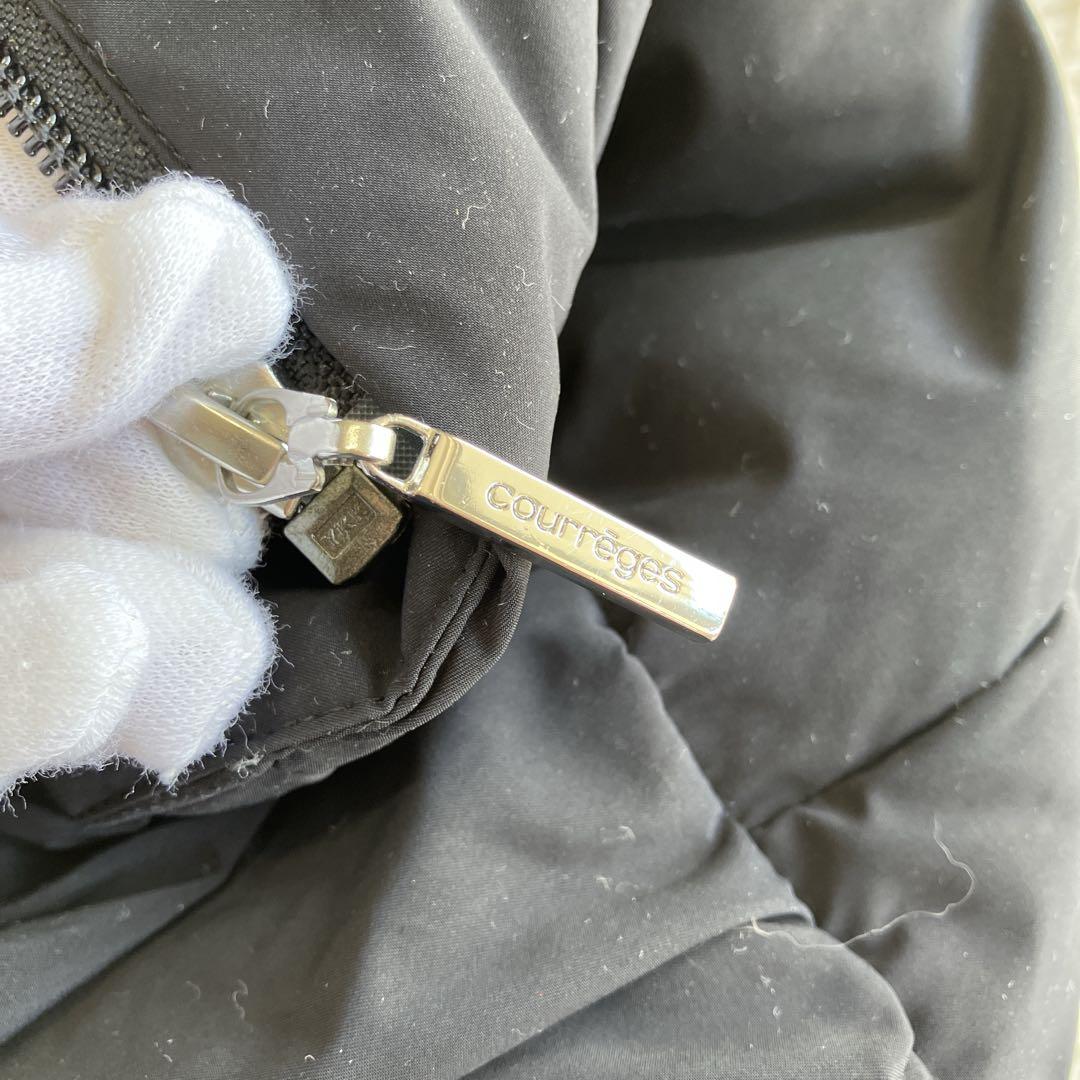 美品 クレージュ ダウンコート ダウンジャケット ロゴプレート