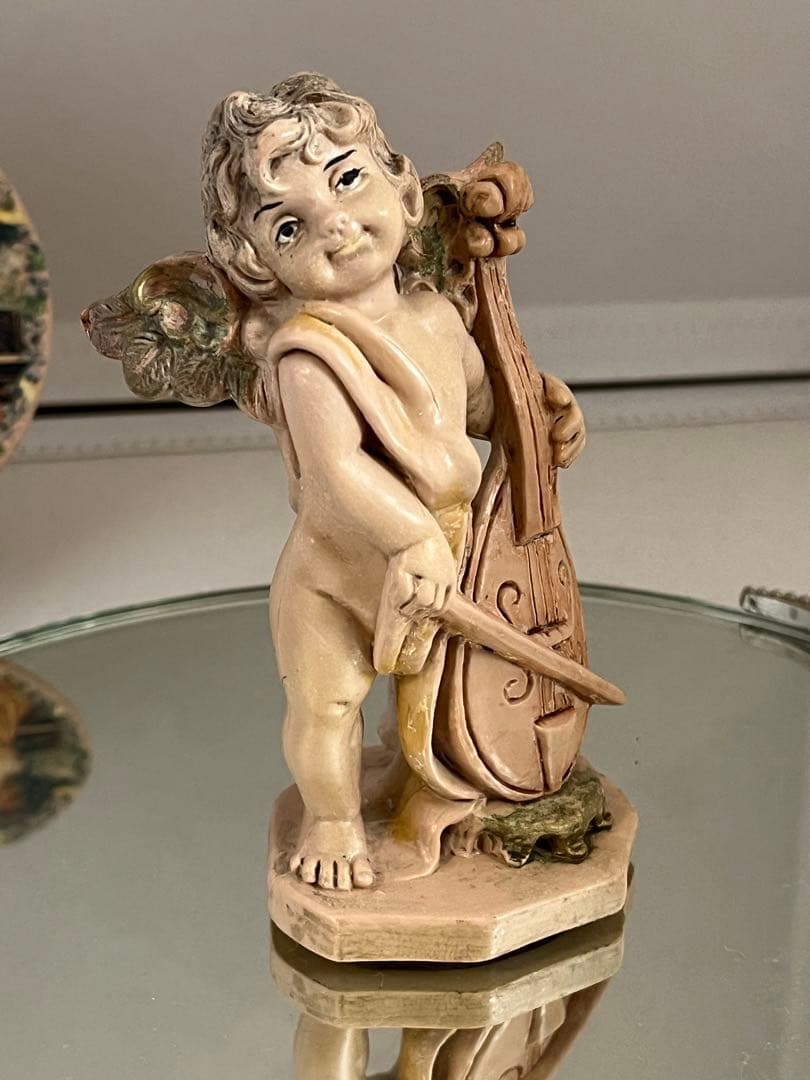 イタリア製天使の置物3点と、天使のアートプレート - メルカリ