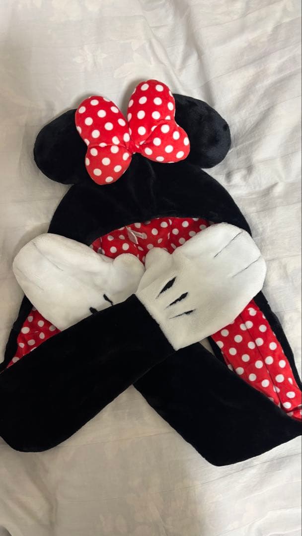 ミニー マフラーキャップ ディズニー