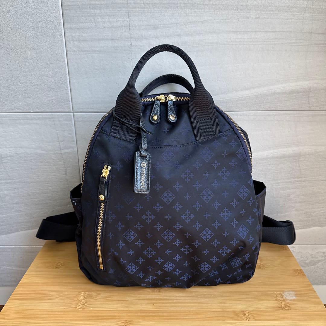 【美品】russet モノグラム総柄 リュック バックパック 2way