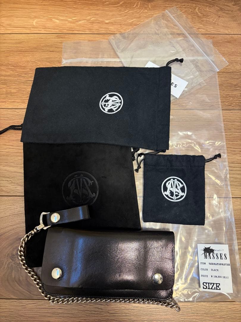 マシス massesブラックレザー 長財布　テンダーロイン