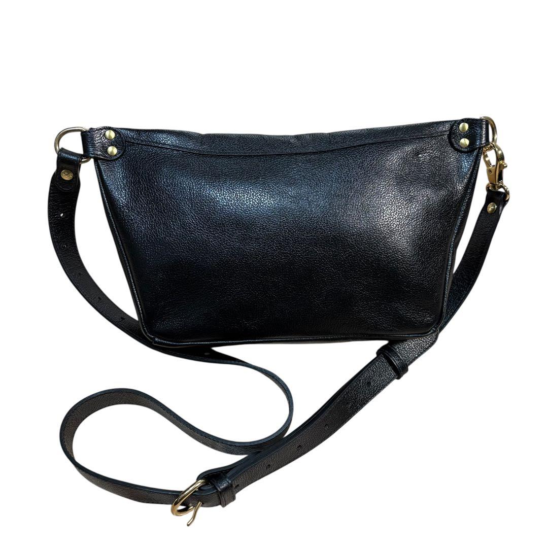 極美品 イルビゾンテ ショルダーバッグ ボディバッグ レザー ブラック