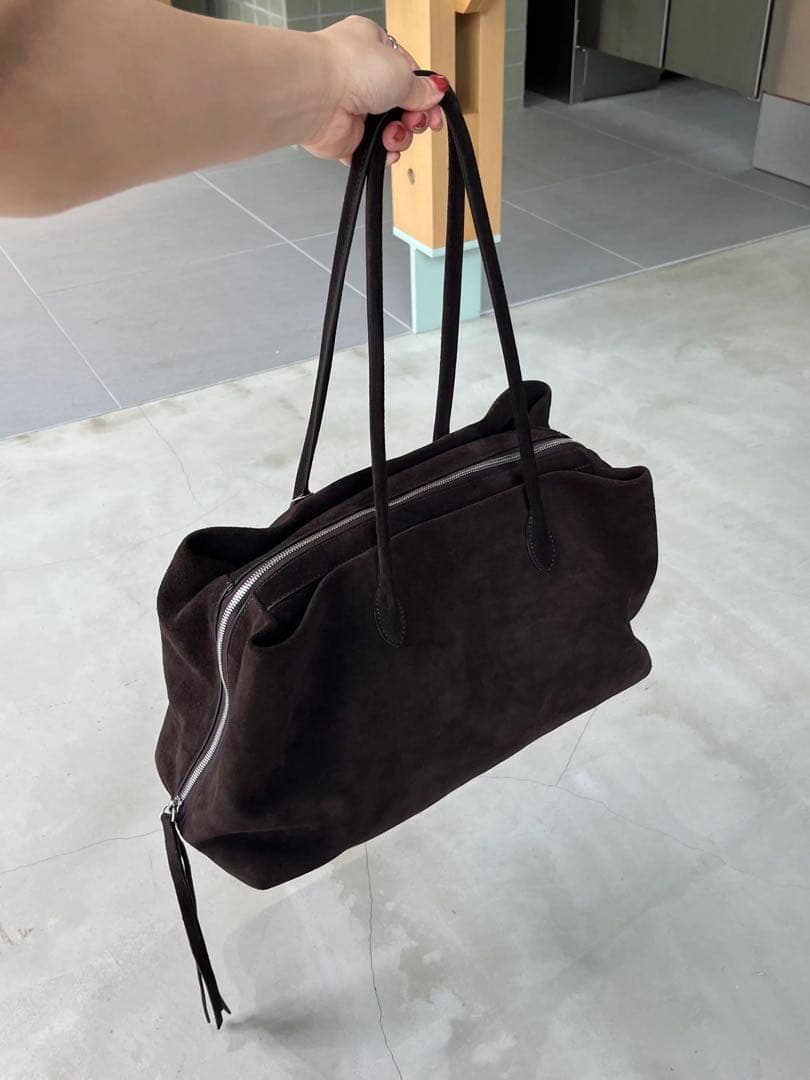 定価)a.subjjject Suede Boston square bag L