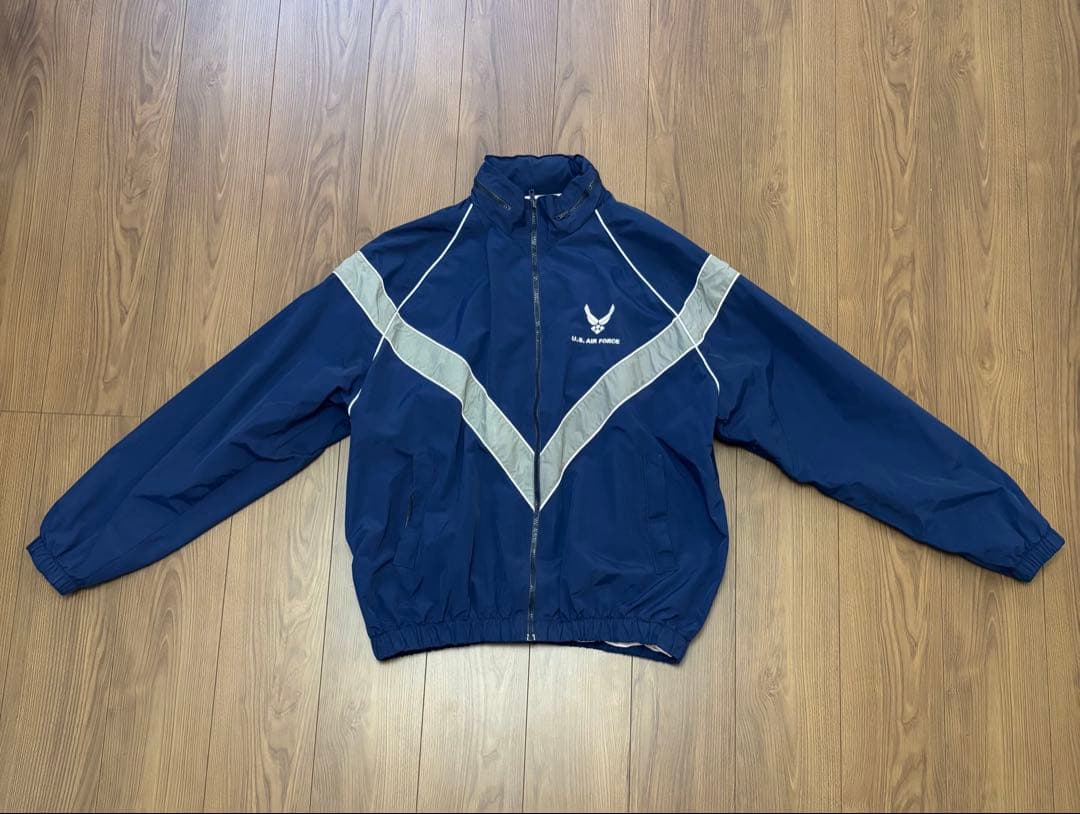 U.S. AIR FORCE トレーニングジャケット ネイビー レディース] U.S.AIR FORCE トレーニングジャケット ナイロン ネイビー