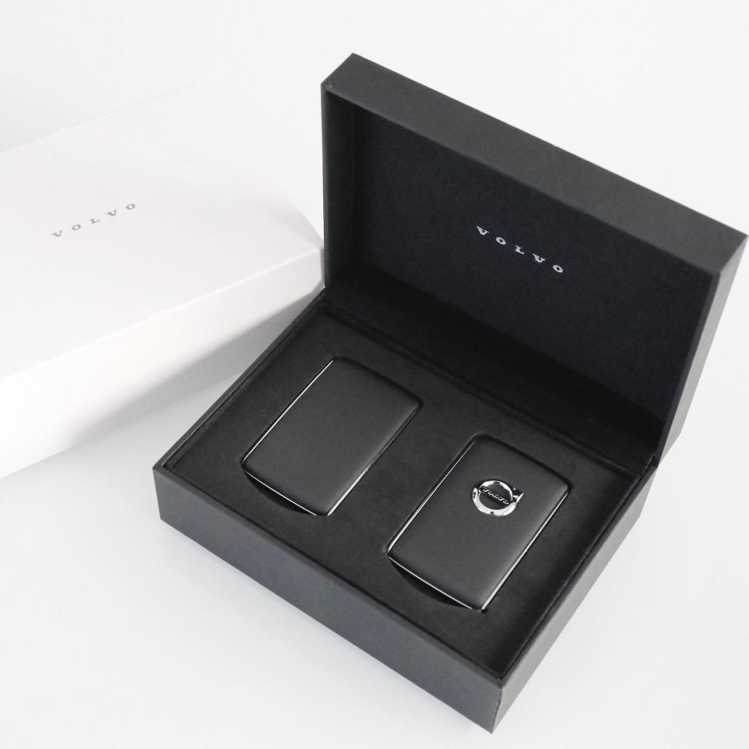 純正 VOLVO ボルボ 本革 キーフォブシェル チャコール 新品未使用