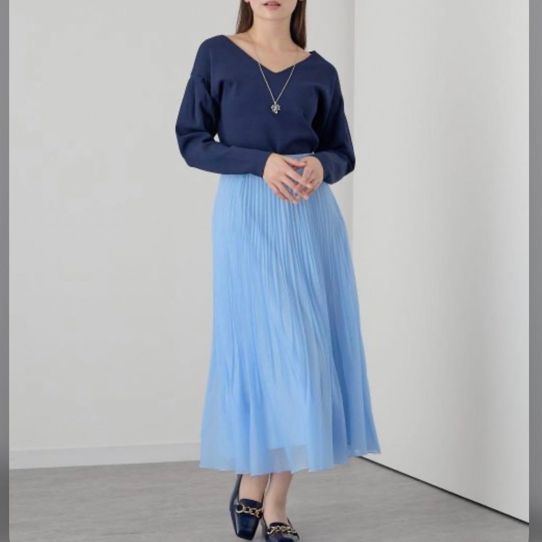 美品】ANAYI アナイ 23SSレーヨンポリエステルフロンタブルプル