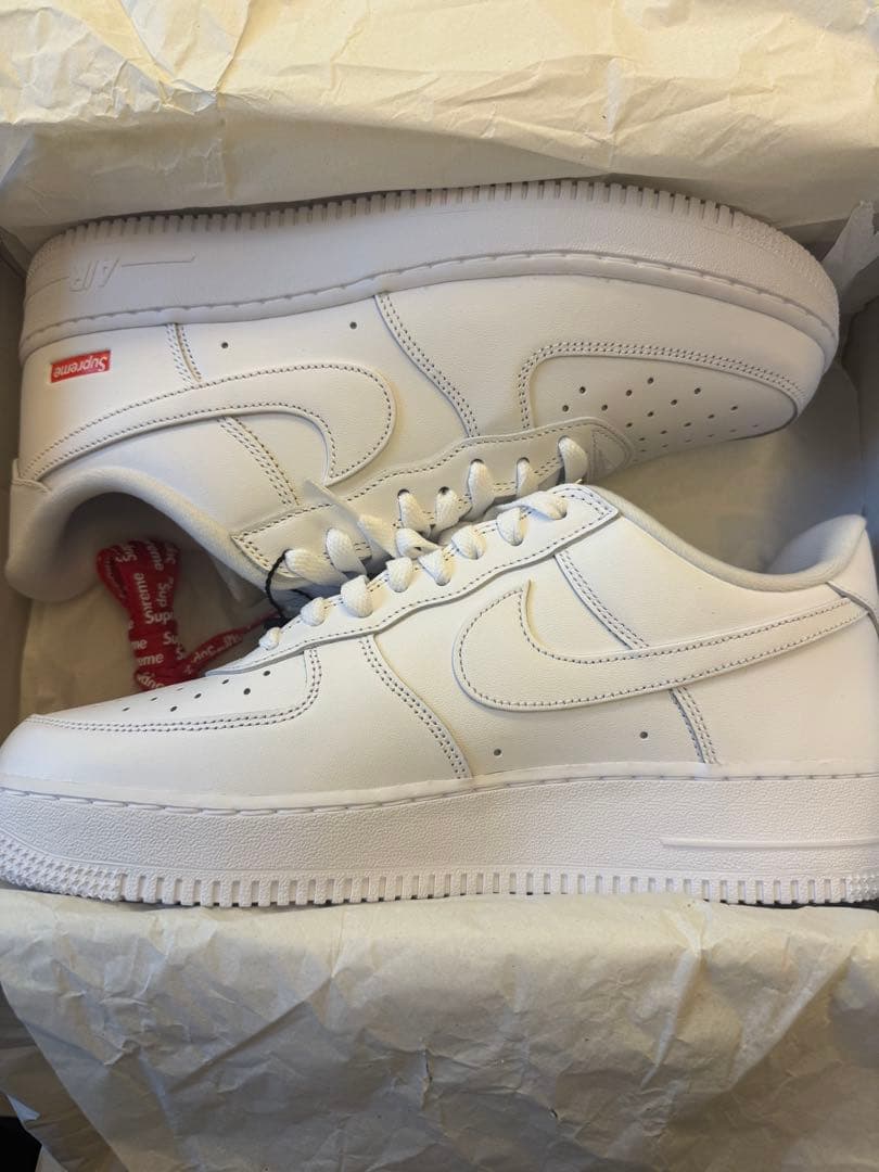 y*u様 Nike Air Force 1 Supreme ホワイト Supreme × Nike Air Force 1 Mid White シュプリーム × ナイキ エア
