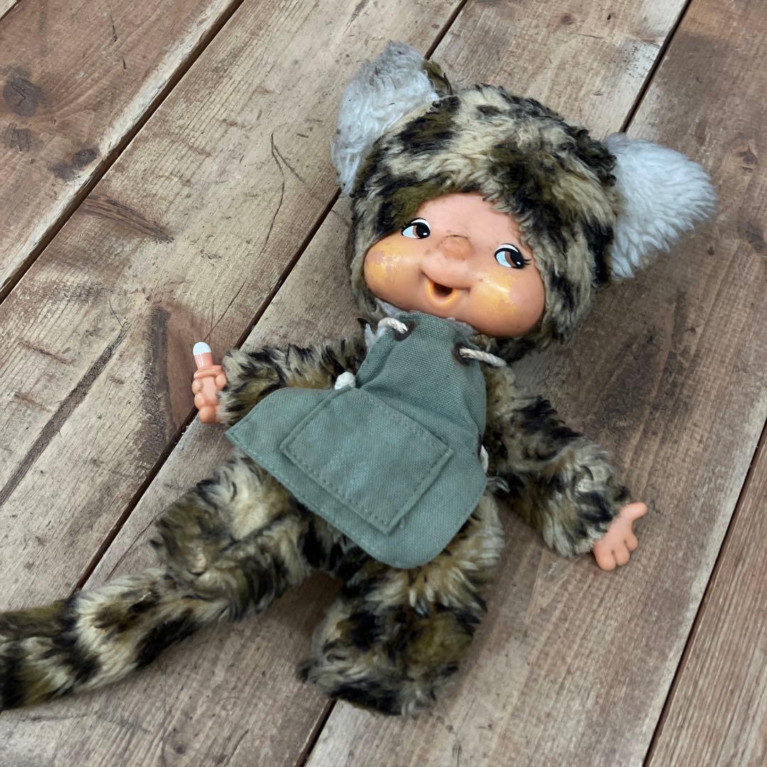 昭和レトロ セキグチ レインボー 豹柄 モンチッチ ぬいぐるみ 人形