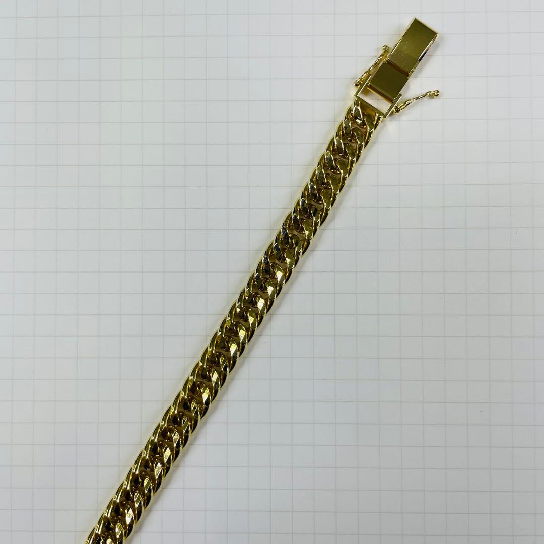 喜平 ブレスレット ミラーカットダブル 48g 19cm 8.5mm