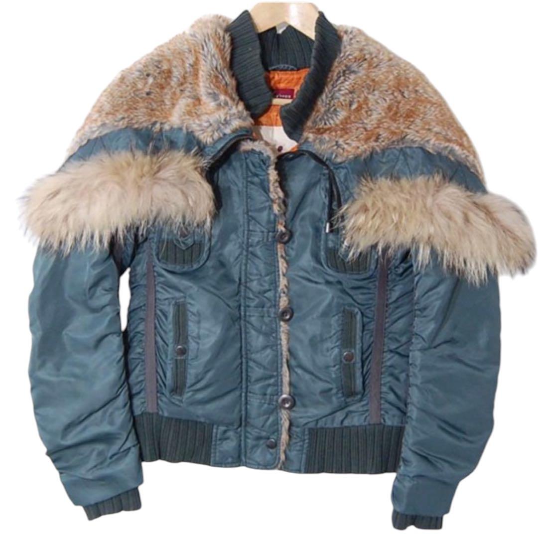 レディスAVIREX ファー付きN-2B ミリタリーフライトジャケット