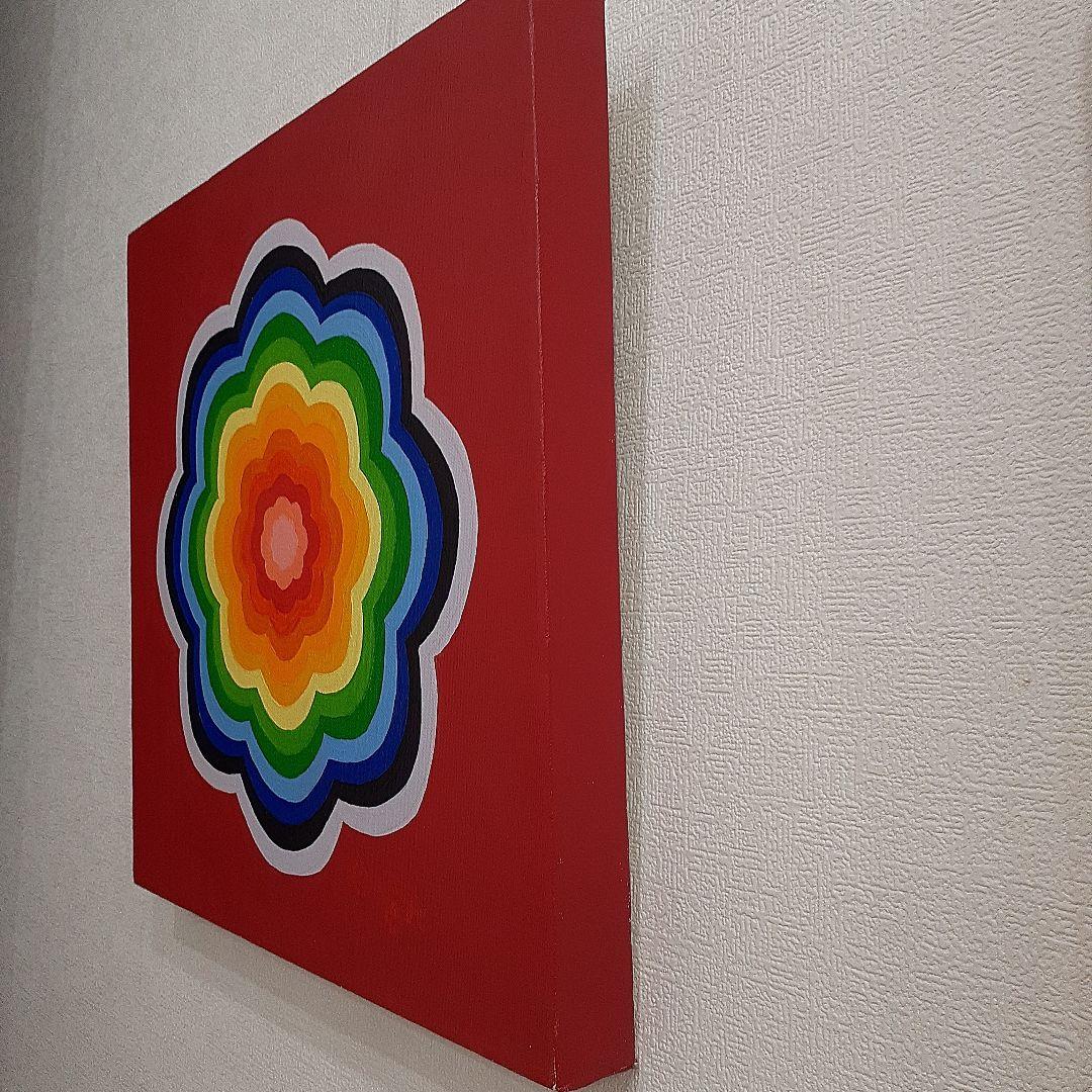 油絵 壁掛け曼荼羅 画家 小楠アキコ作品 サイズ40×40cm 三枚1セット