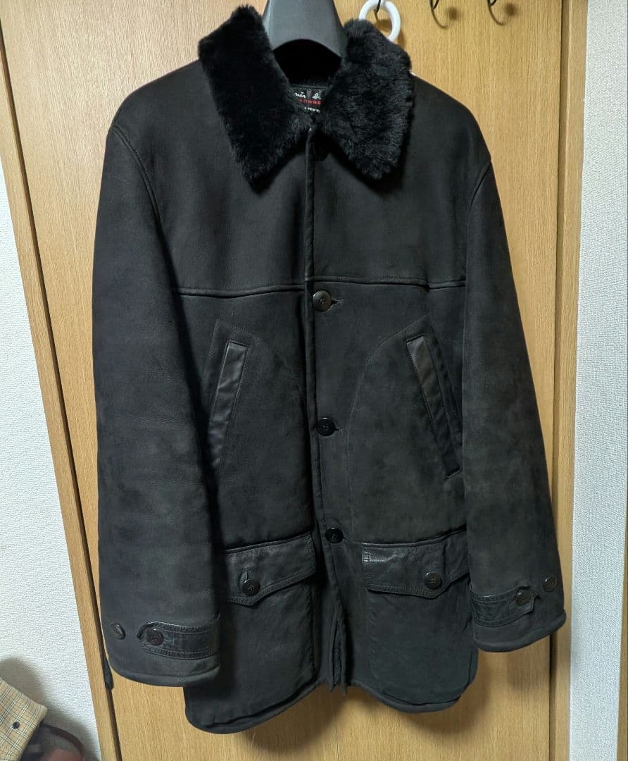 agnès b. HOMME ムートン　レザー ビンテージ