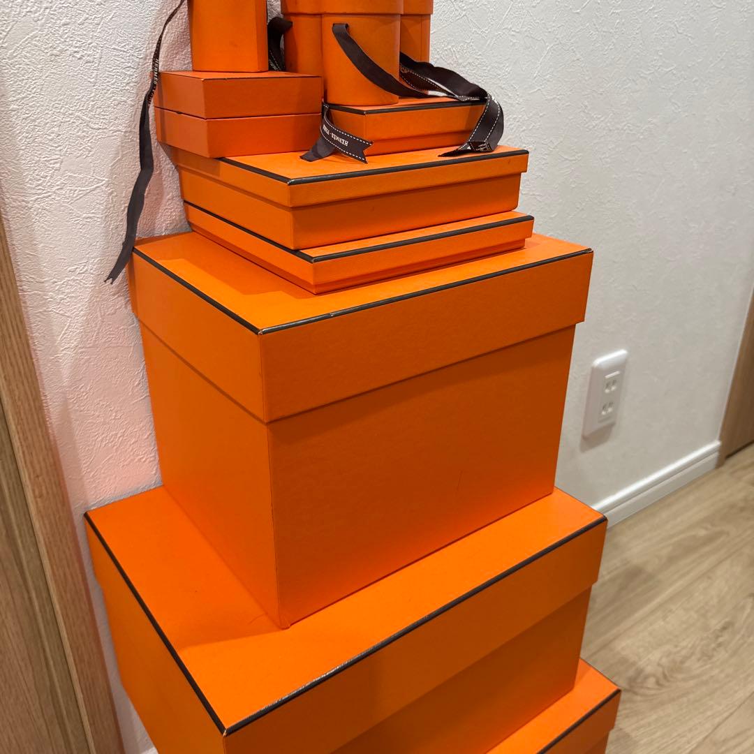 エルメス 一個のみ HERMES オレンジ ギフトボックス セット - メルカリ