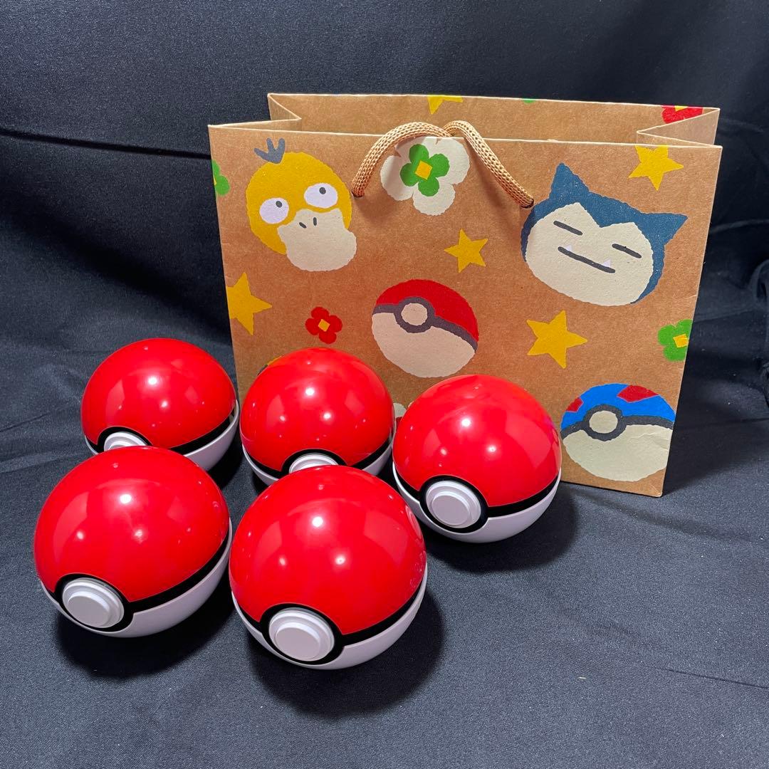 ポケパーク カントー ポケモンピンバッジ 5点＋＋モンスターボール＋袋