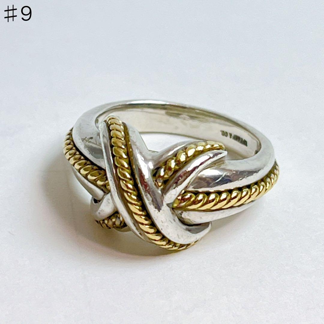 ティファニー シグネチャー クロス コンビ リング 925 750 9号 - メルカリ