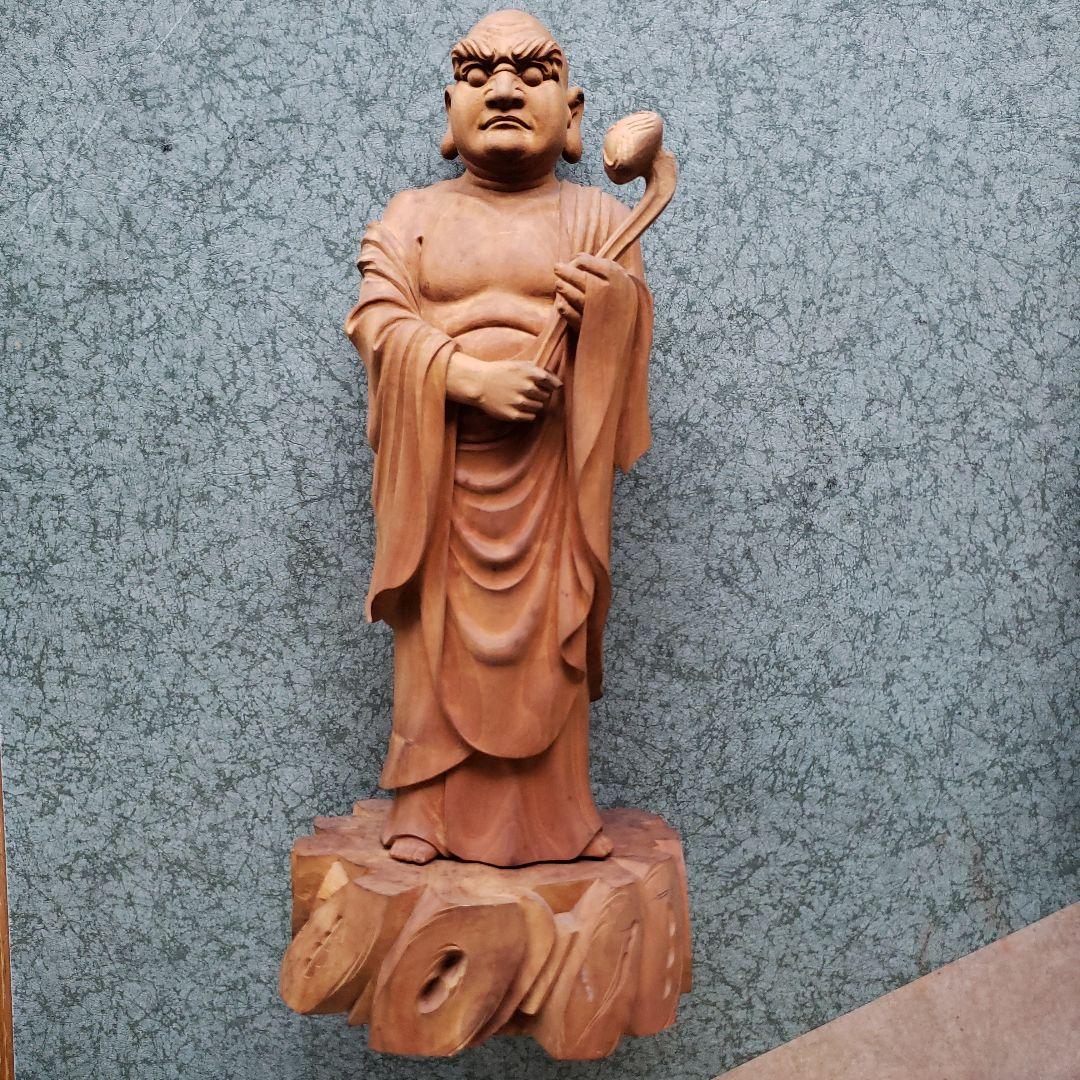 Ｂフライデー　白檀１木彫り達磨大師仏像彫刻 約30cm 楽天市場】達磨大師の通販