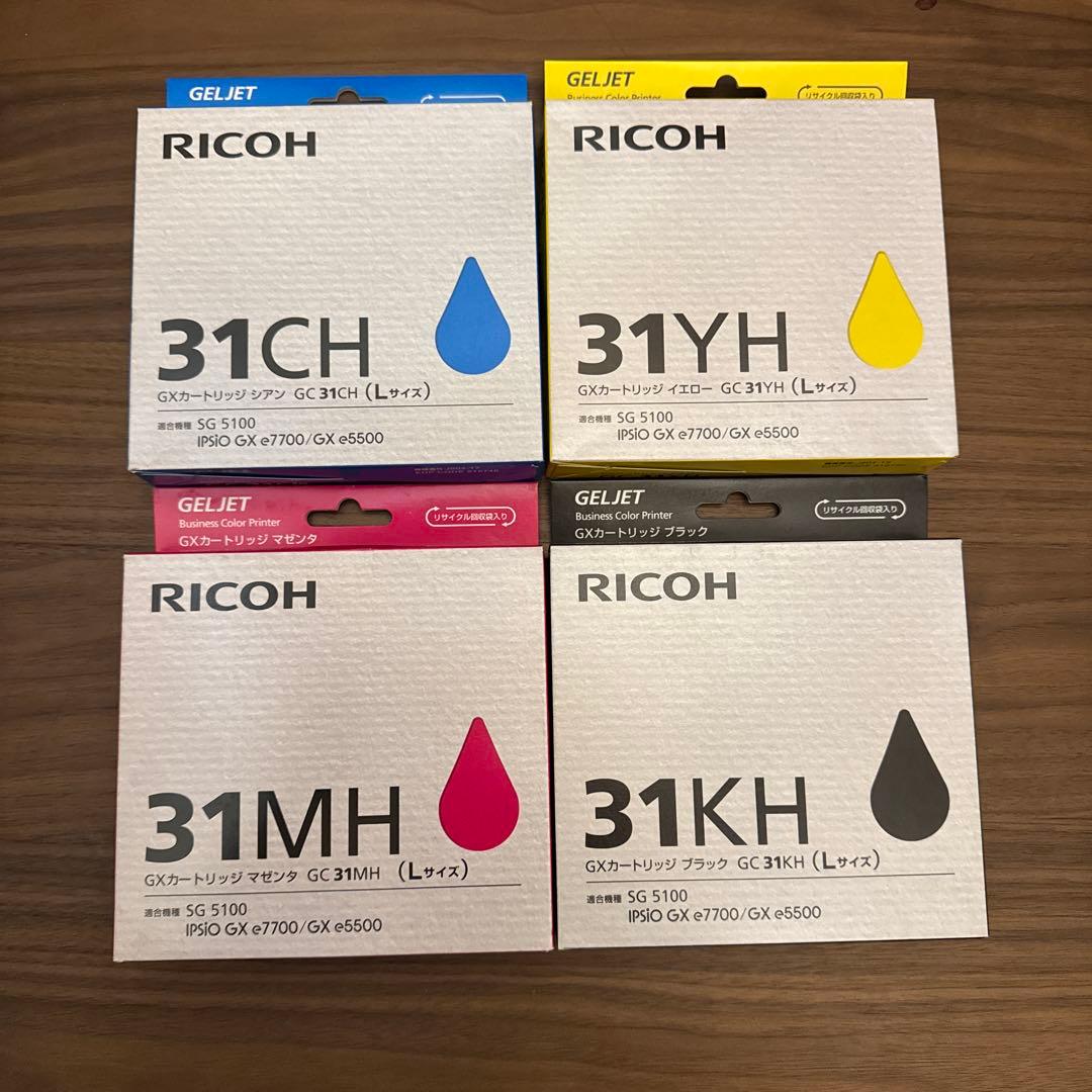 セール　新品　純正RICOH 31シリーズ インクカートリッジ 4色セット