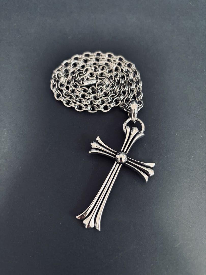 ネックレス ラージクロス ベイル ペーパーチェーン シルバー アクセサリー ネックレス ラージクロス ペーパーチェーン シルバー アクセサリー