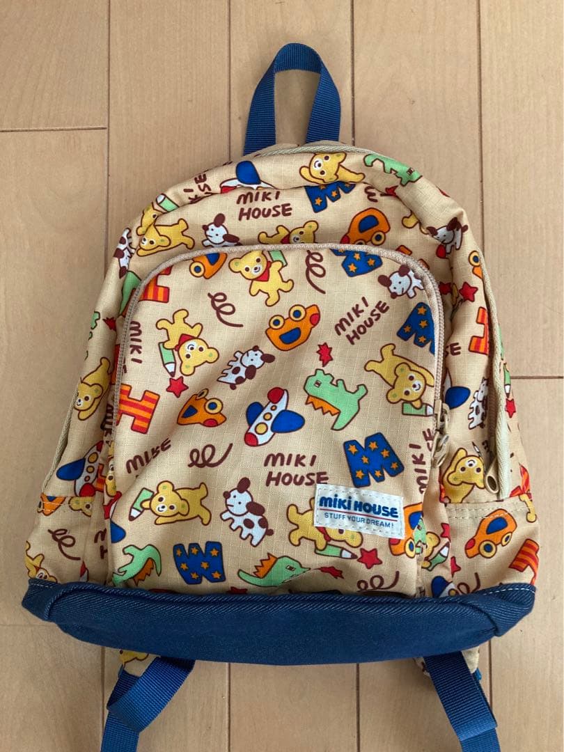 ミキハウス リュック くま 車 恐竜 遠足 保育園 幼稚園 おでかけ
