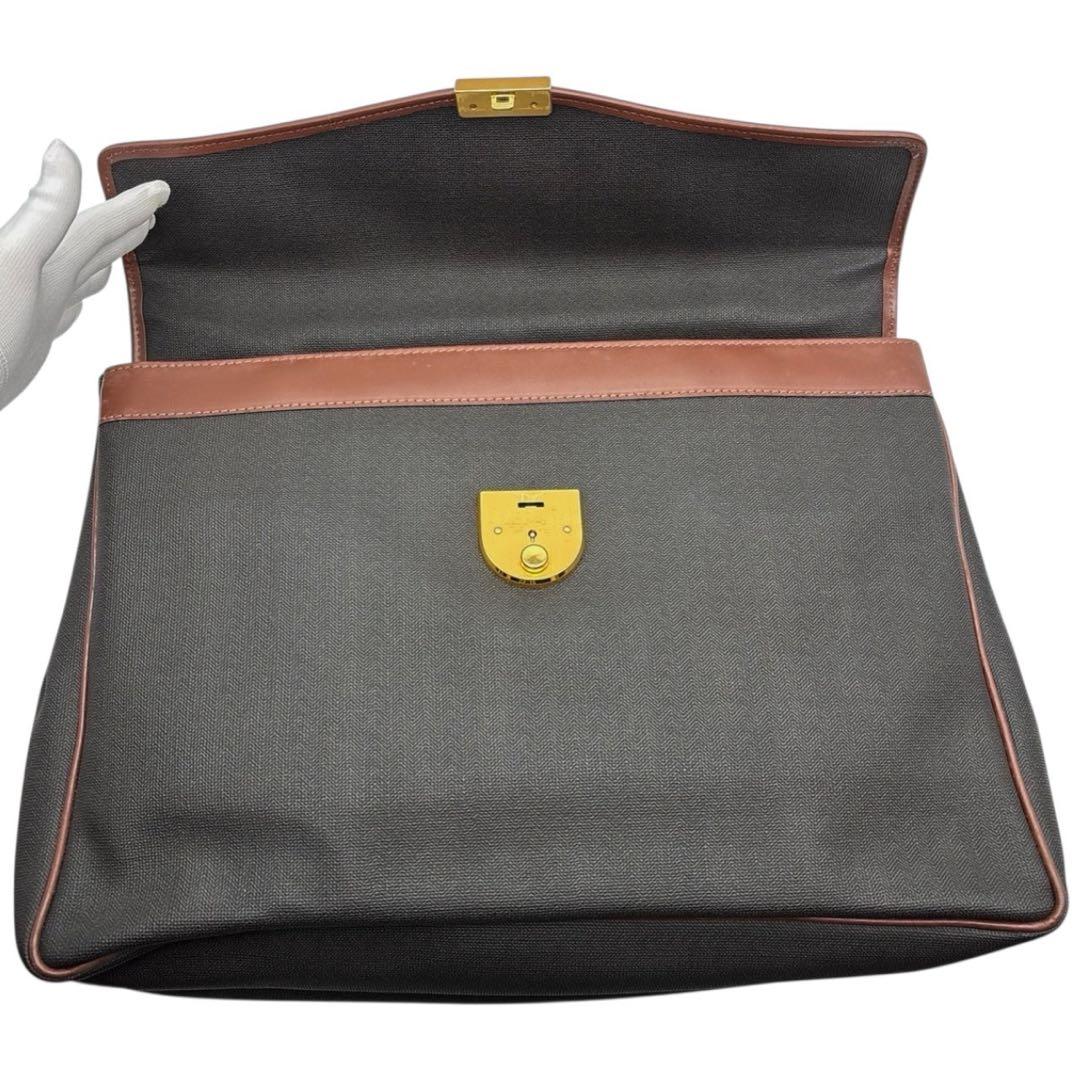 良品 ダンヒル A4可 ビジネスバッグ ブリーフケース PVC レザー 良品