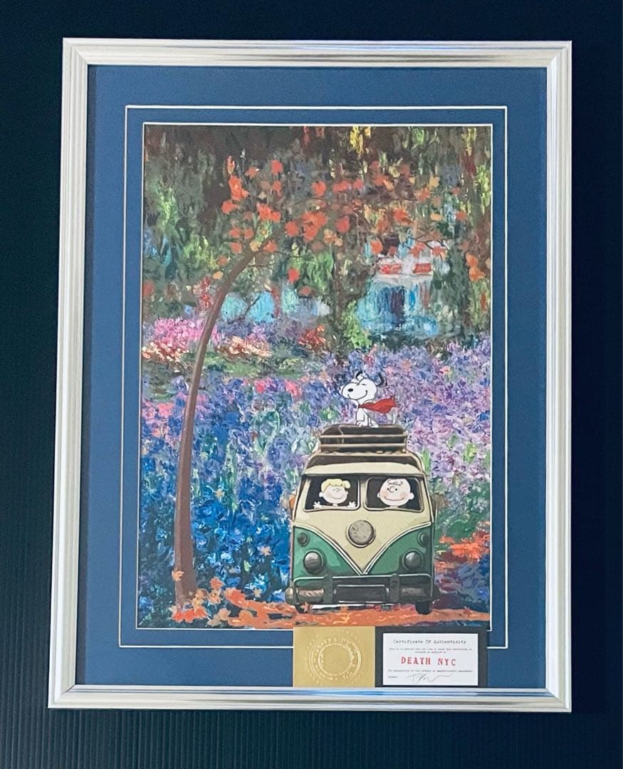 額付き(Wマット)/DEATH NYC/アートポスター/スヌーピー /モネ/