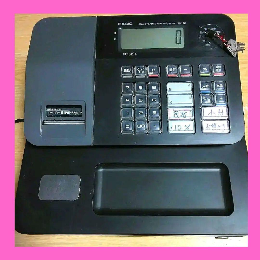 CASIO 電子レジスター SE-G2 グレー/ブラック　(中古品) CASIO「SE-G2」電子レジスター ロール等付属品付き - メルカリ
